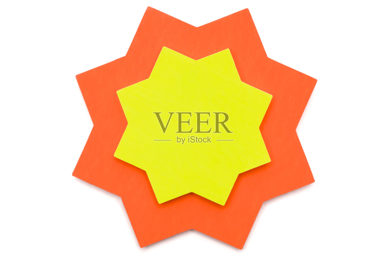 星形空白便条上的白色照片摄影图片