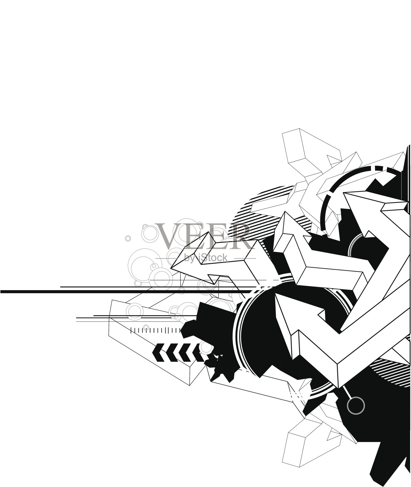 抽象的形状插画图片素材