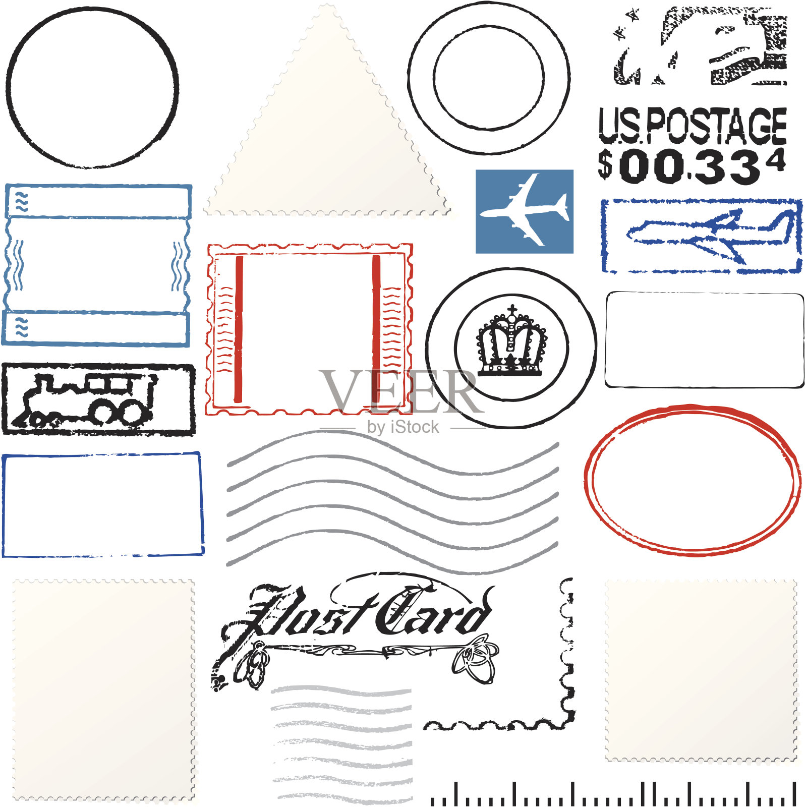 邮资元素插画图片素材