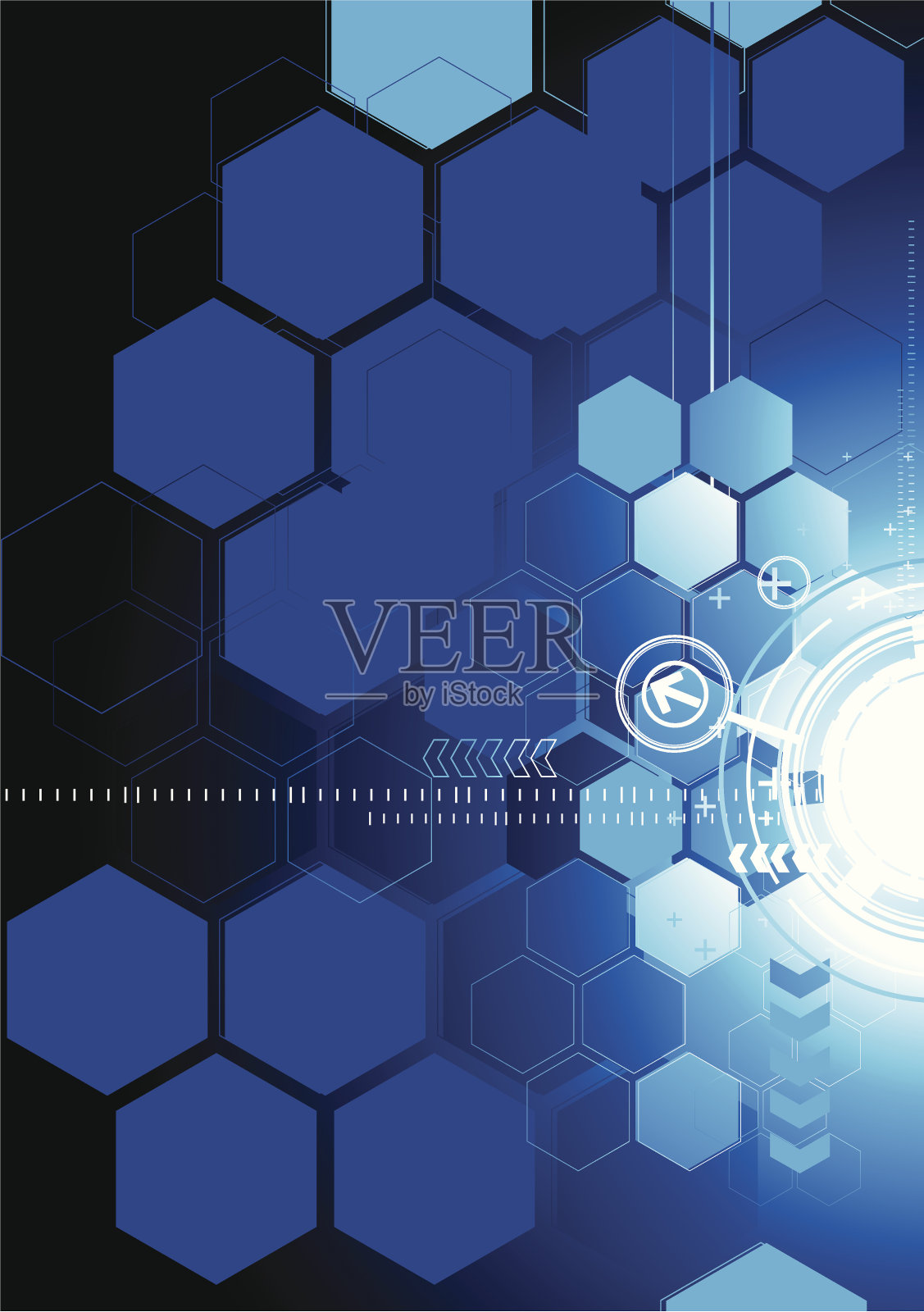 抽象的蓝色背景插画图片素材