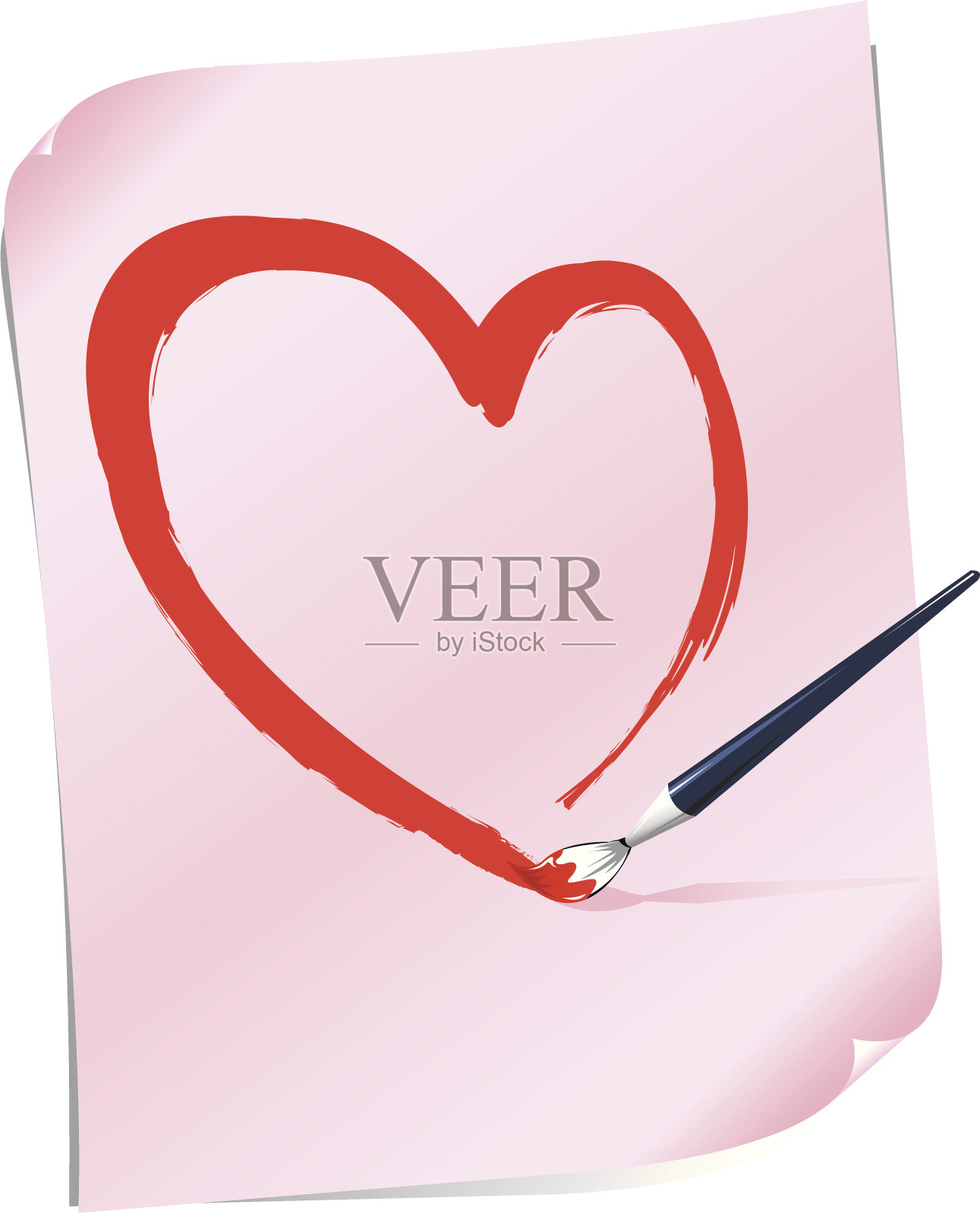 情书插画图片素材