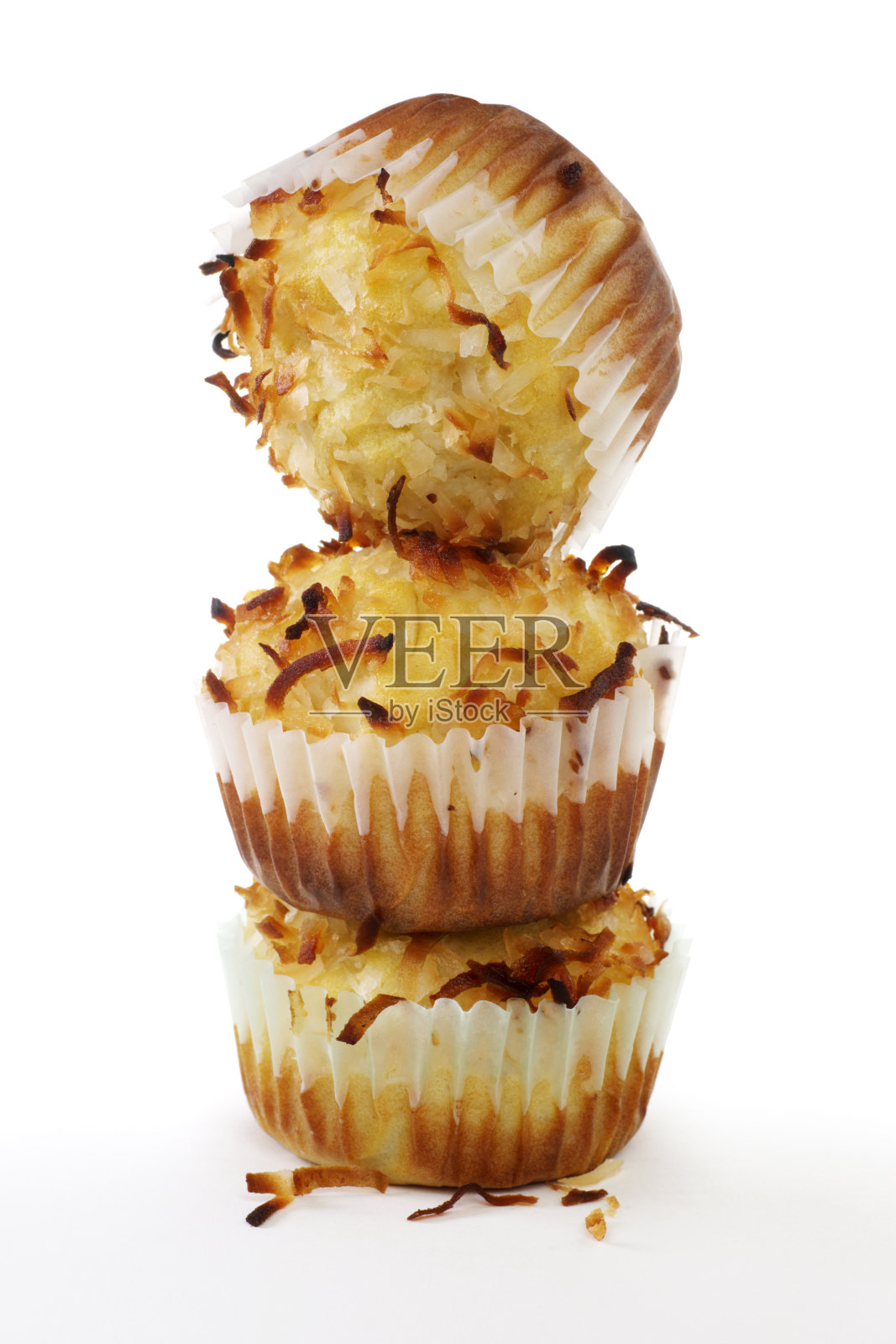 椰子松饼塔照片摄影图片