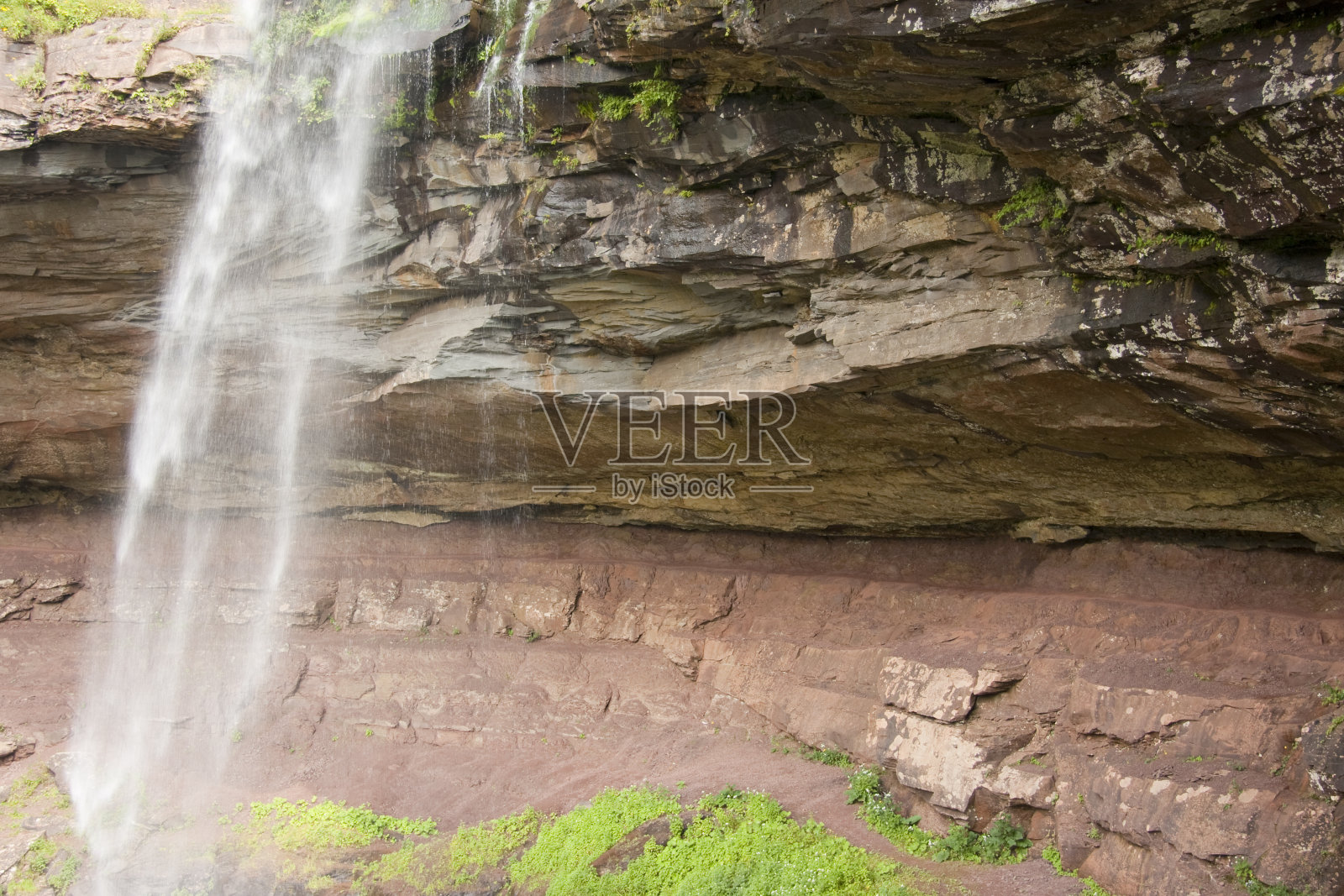 夏天的瀑布照片摄影图片