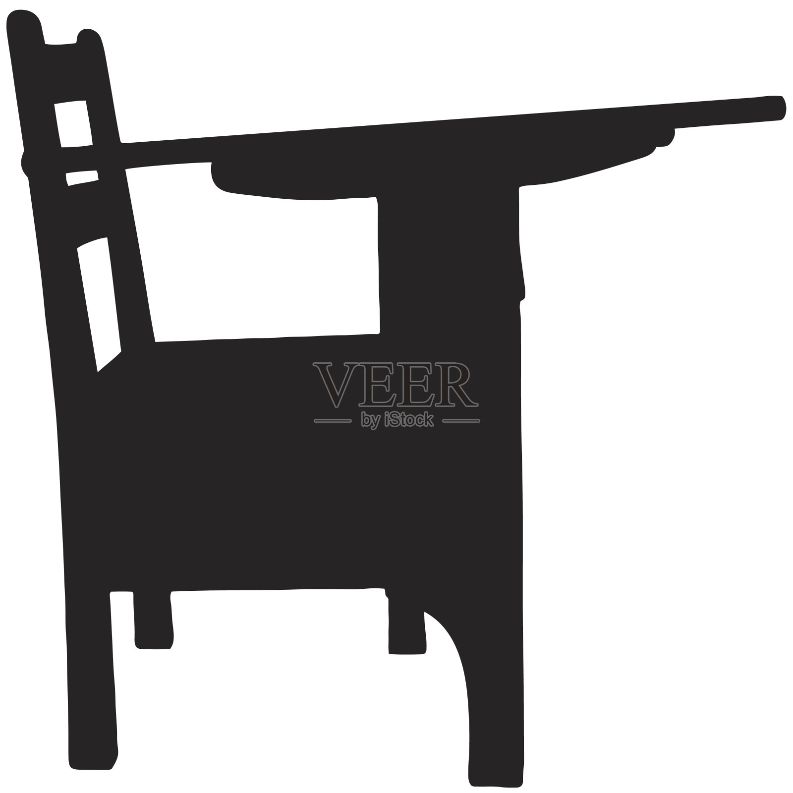 老式的桌子插画图片素材