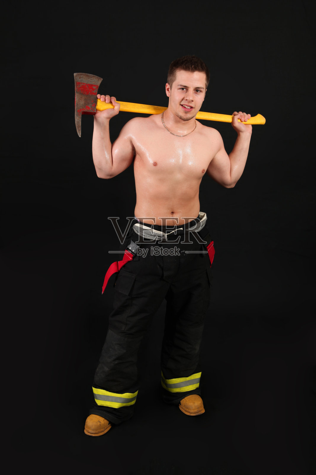 消防队员照片摄影图片