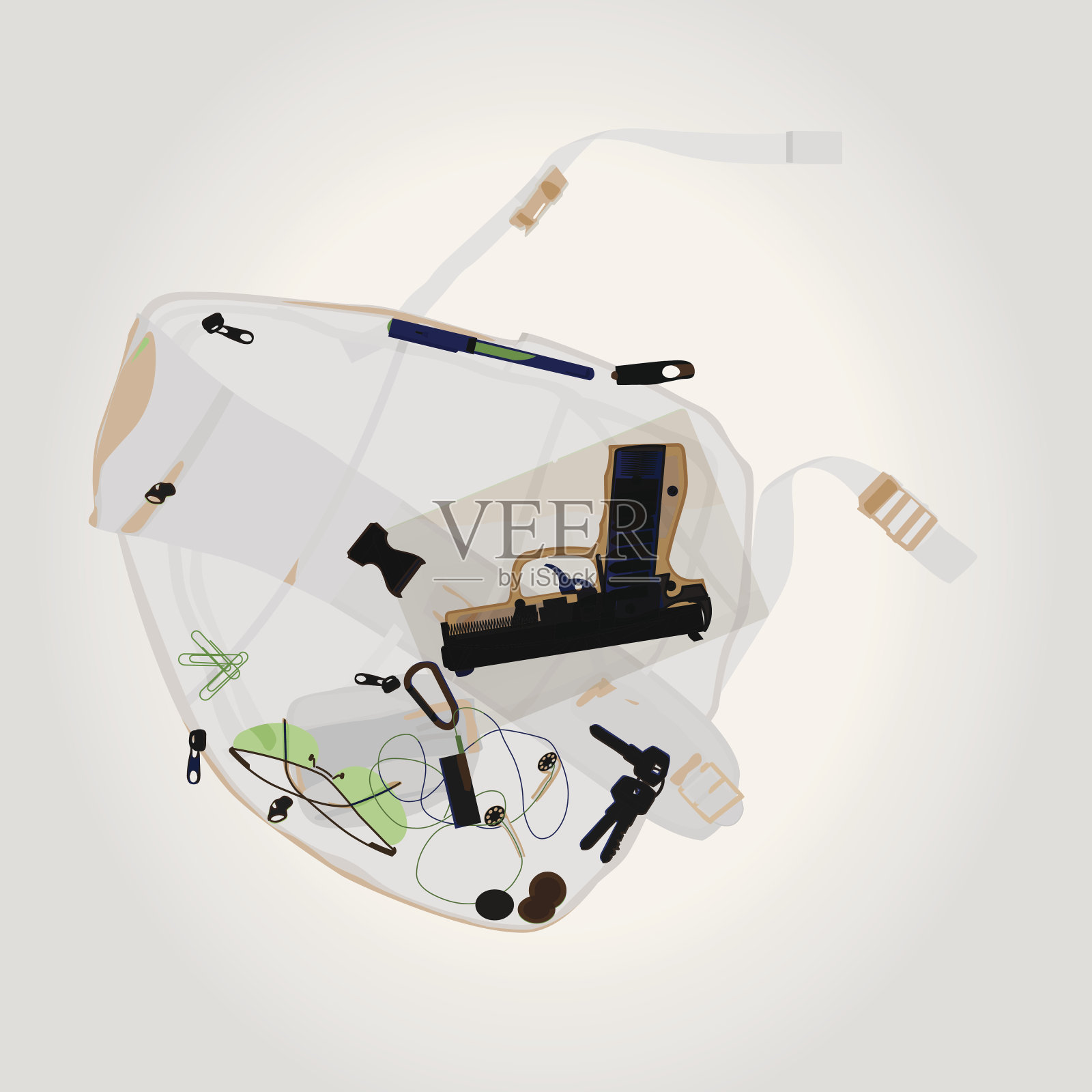 安全检查插画图片素材