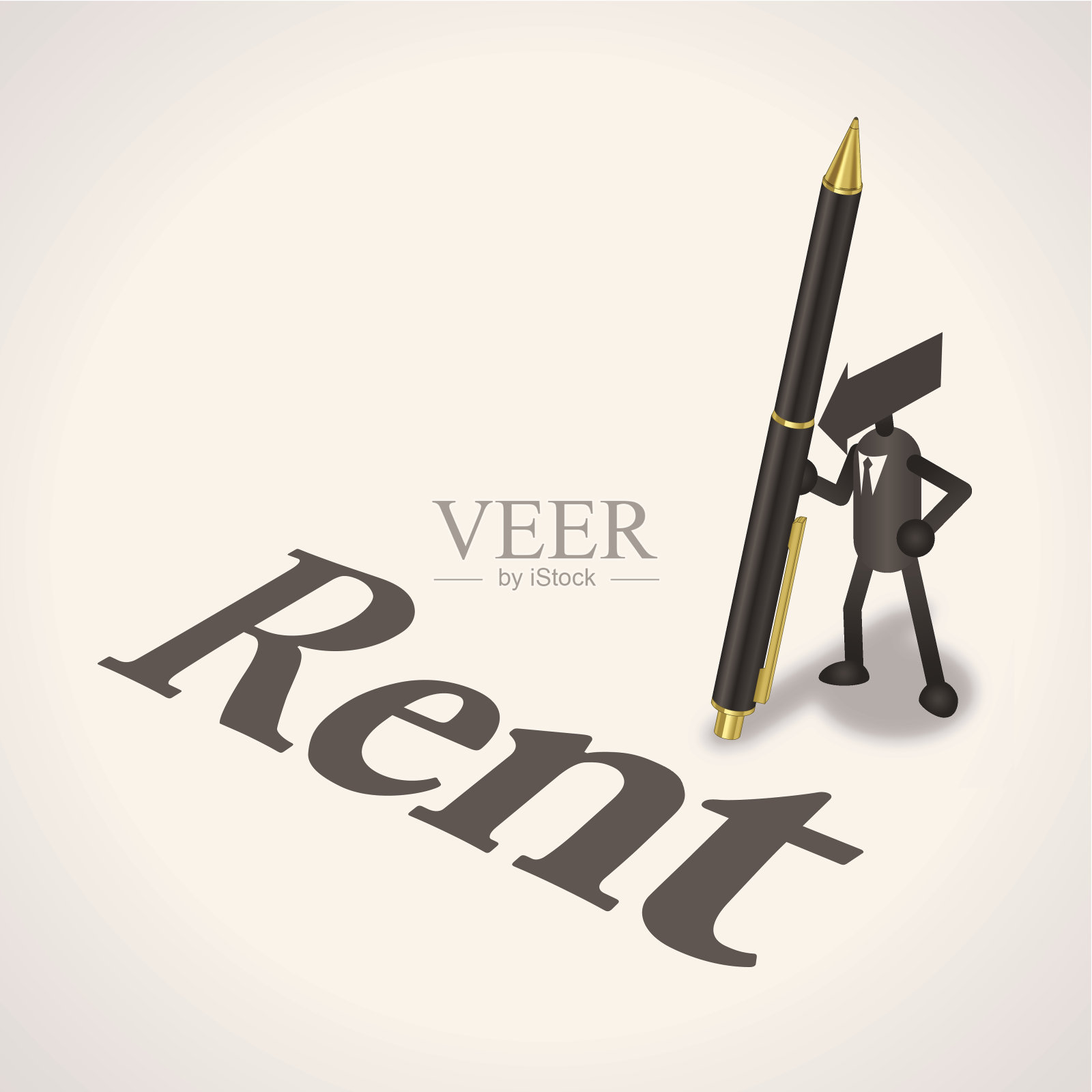 租金插画图片素材