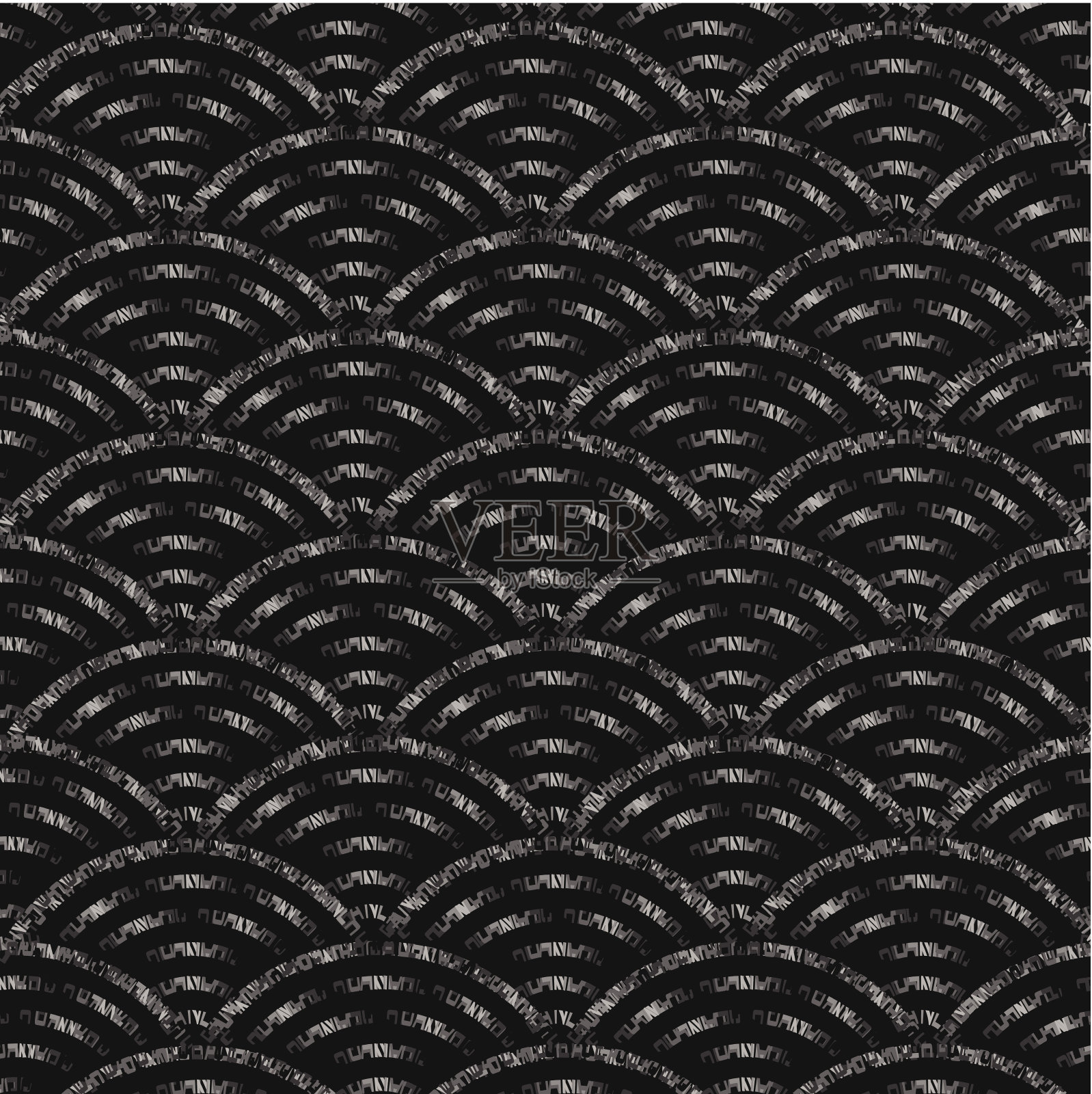 抽象的黑白弧形条纹形状背景插画图片素材