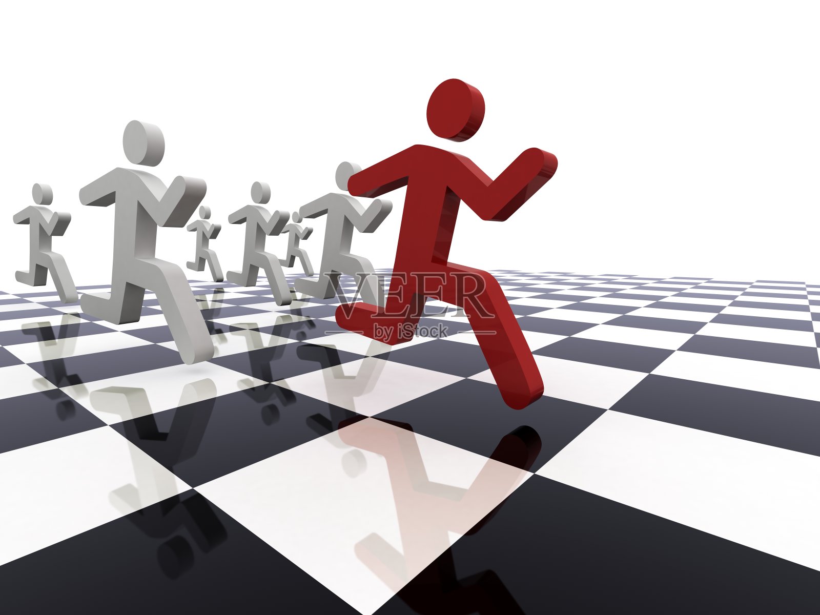 国际象棋竞赛人跑步的概念照片摄影图片