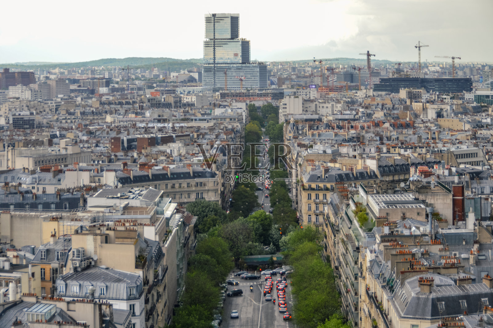 法国巴黎全景城市景观照片摄影图片