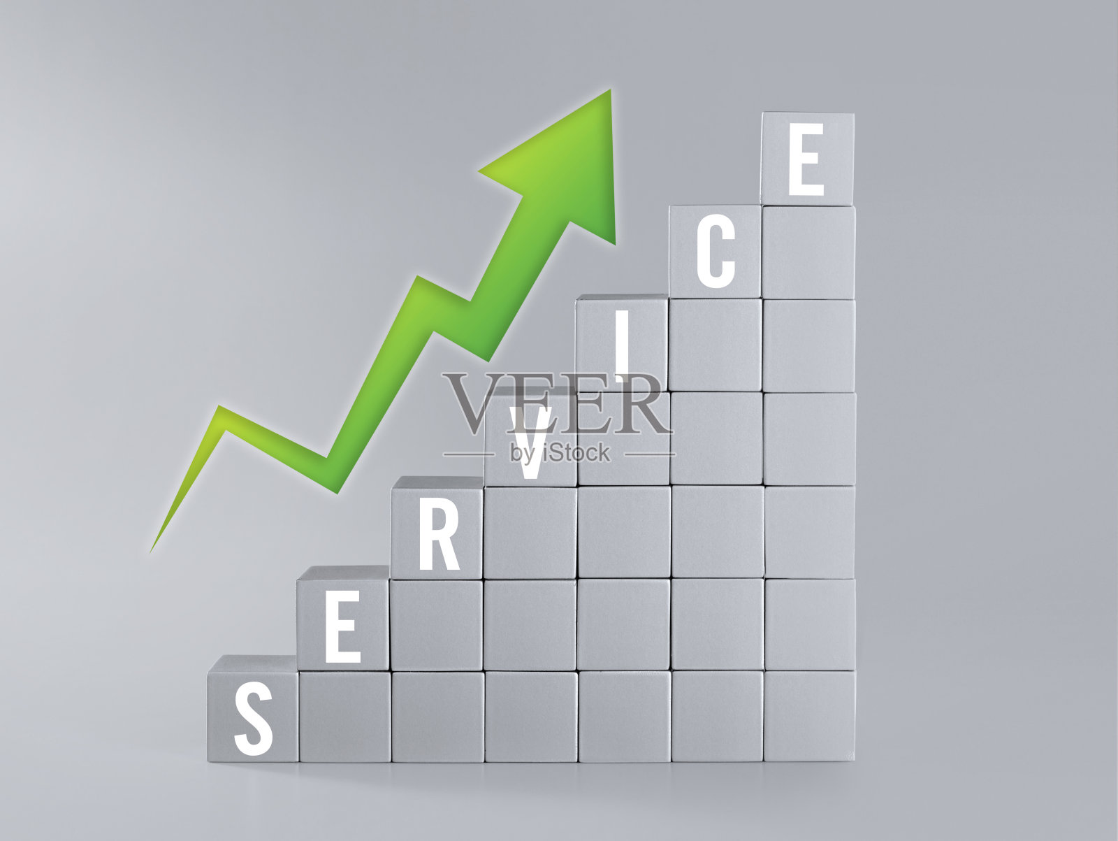 服务箭头上升照片摄影图片