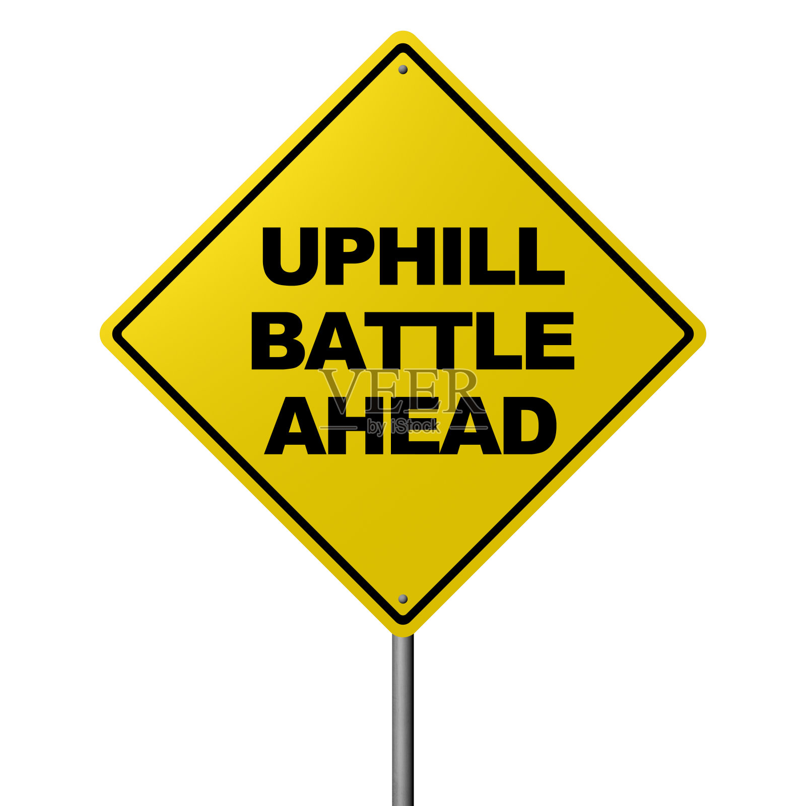 前方艰难的战斗 - 道路警告标志照片摄影图片