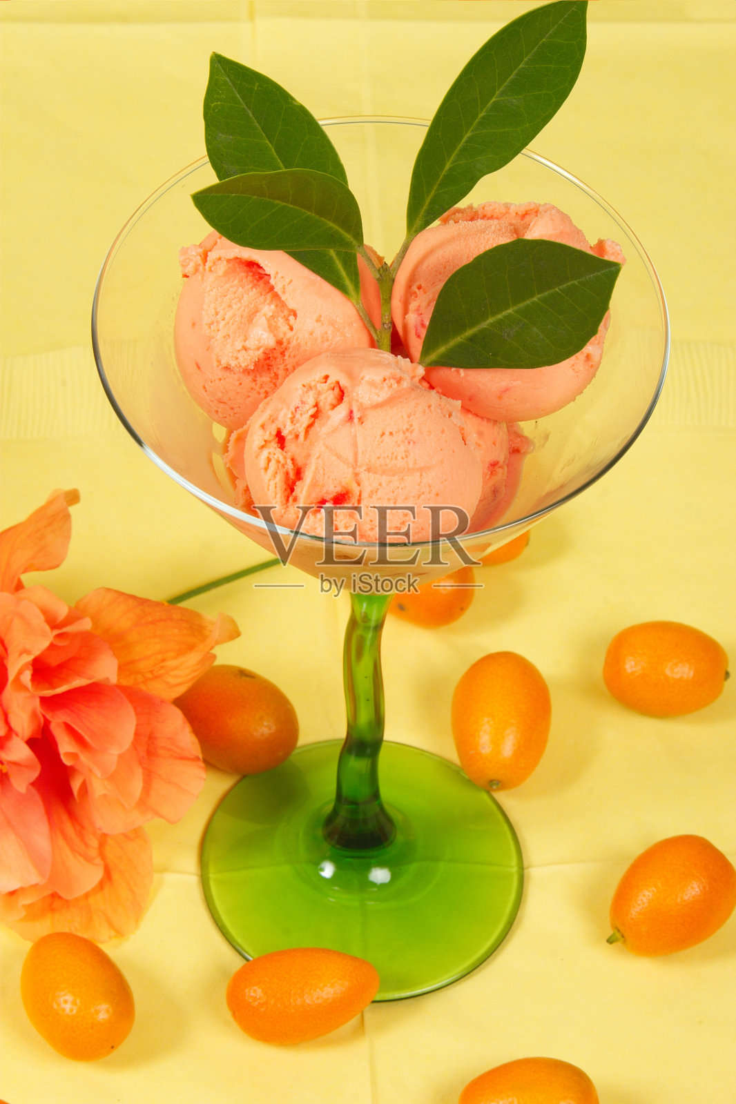 金桔冰糕/冰淇淋照片摄影图片