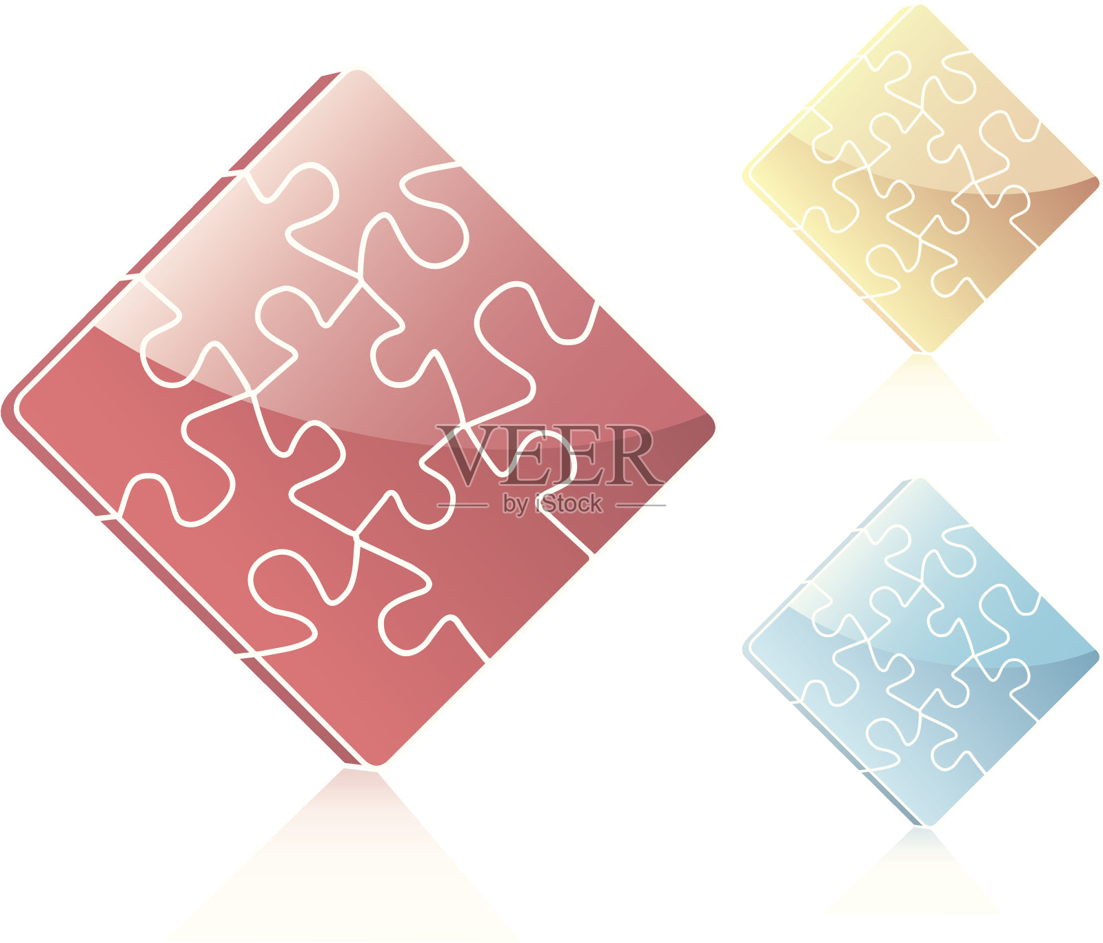 完美拼图图标插画图片素材