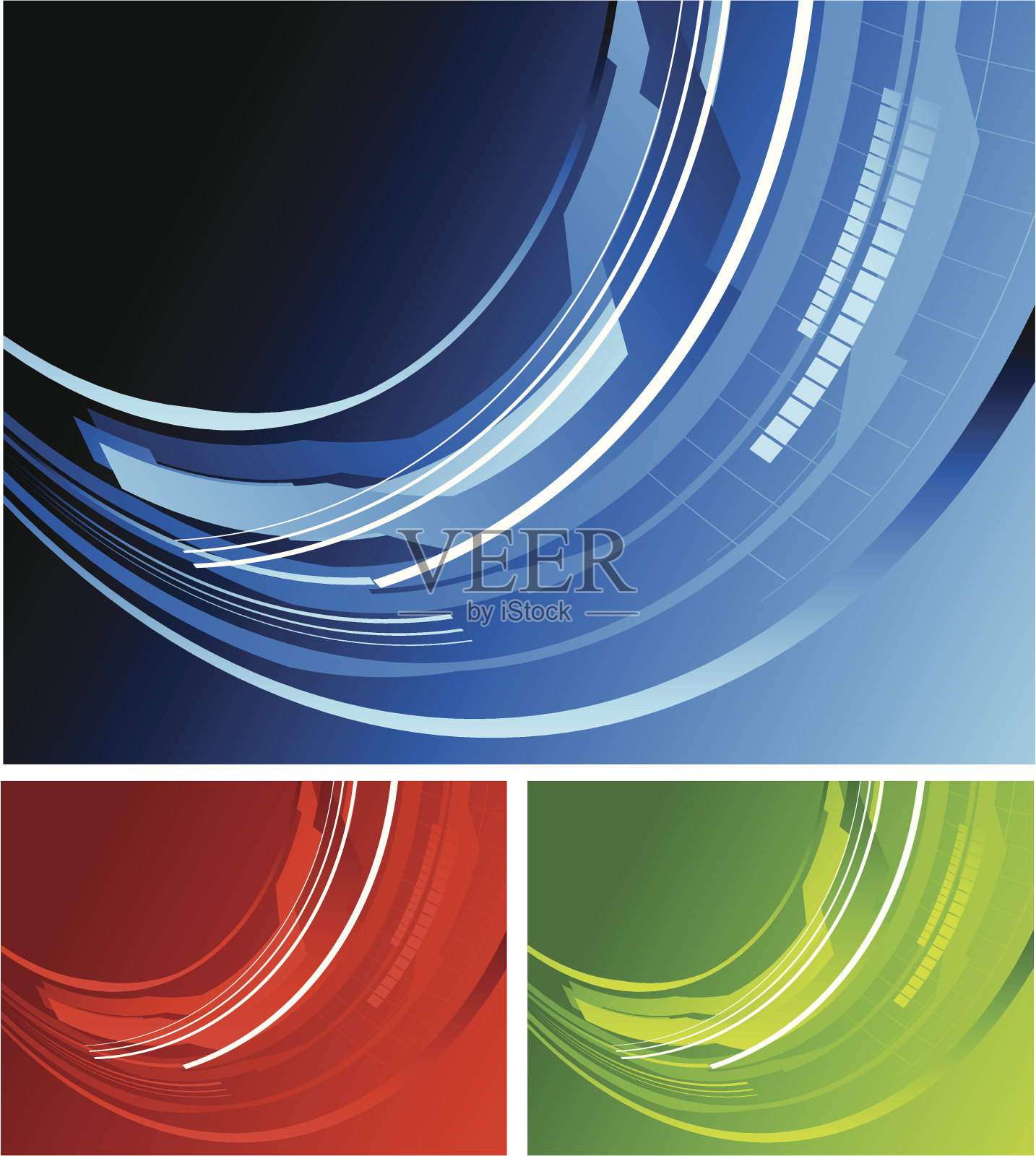 三个抽象的背景插画图片素材