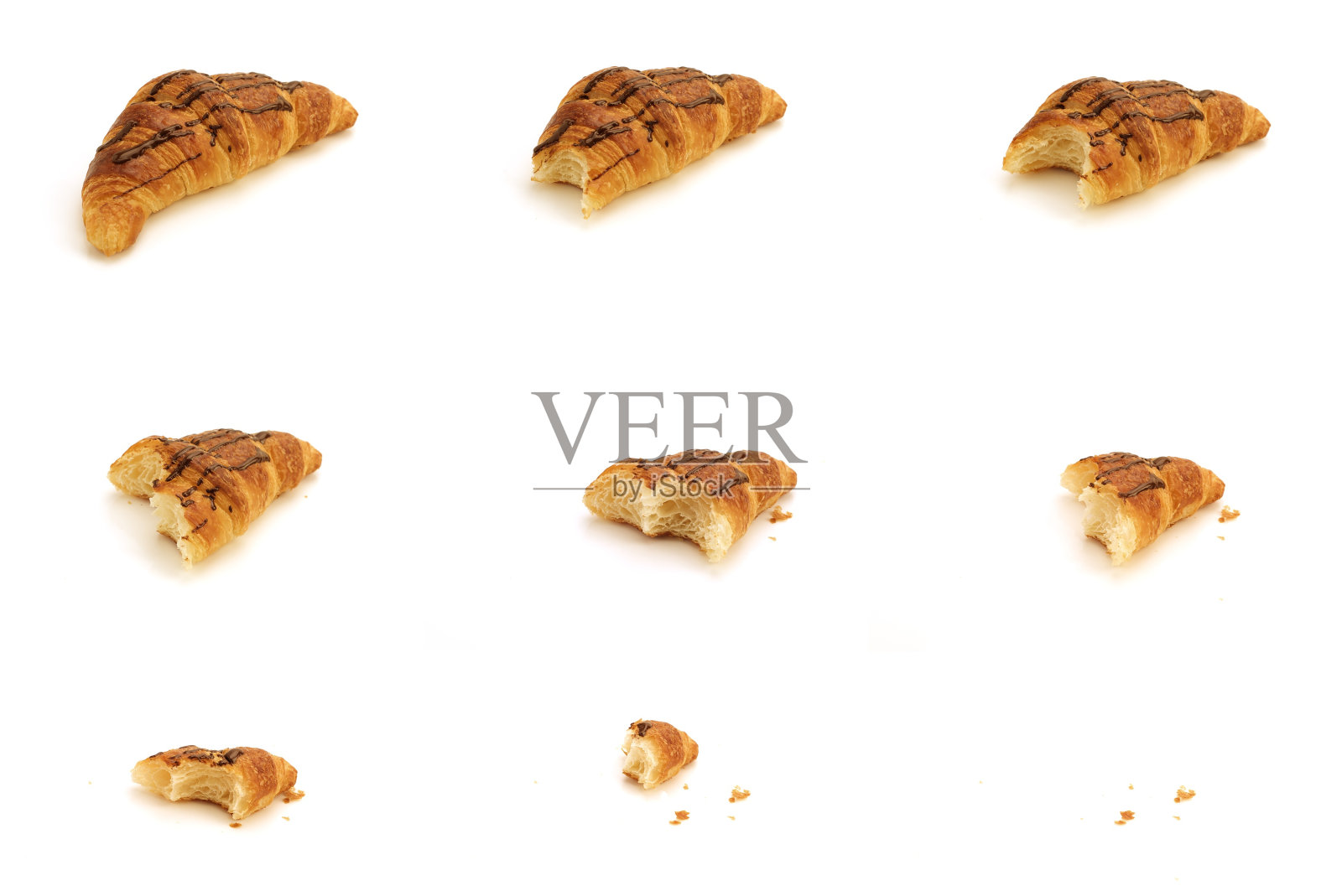 吃羊角面包照片摄影图片