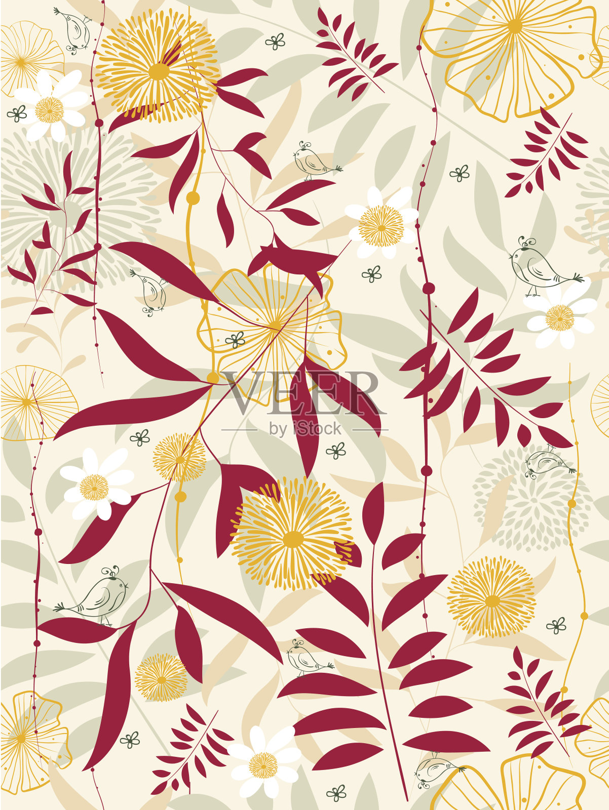 花的图案插画图片素材