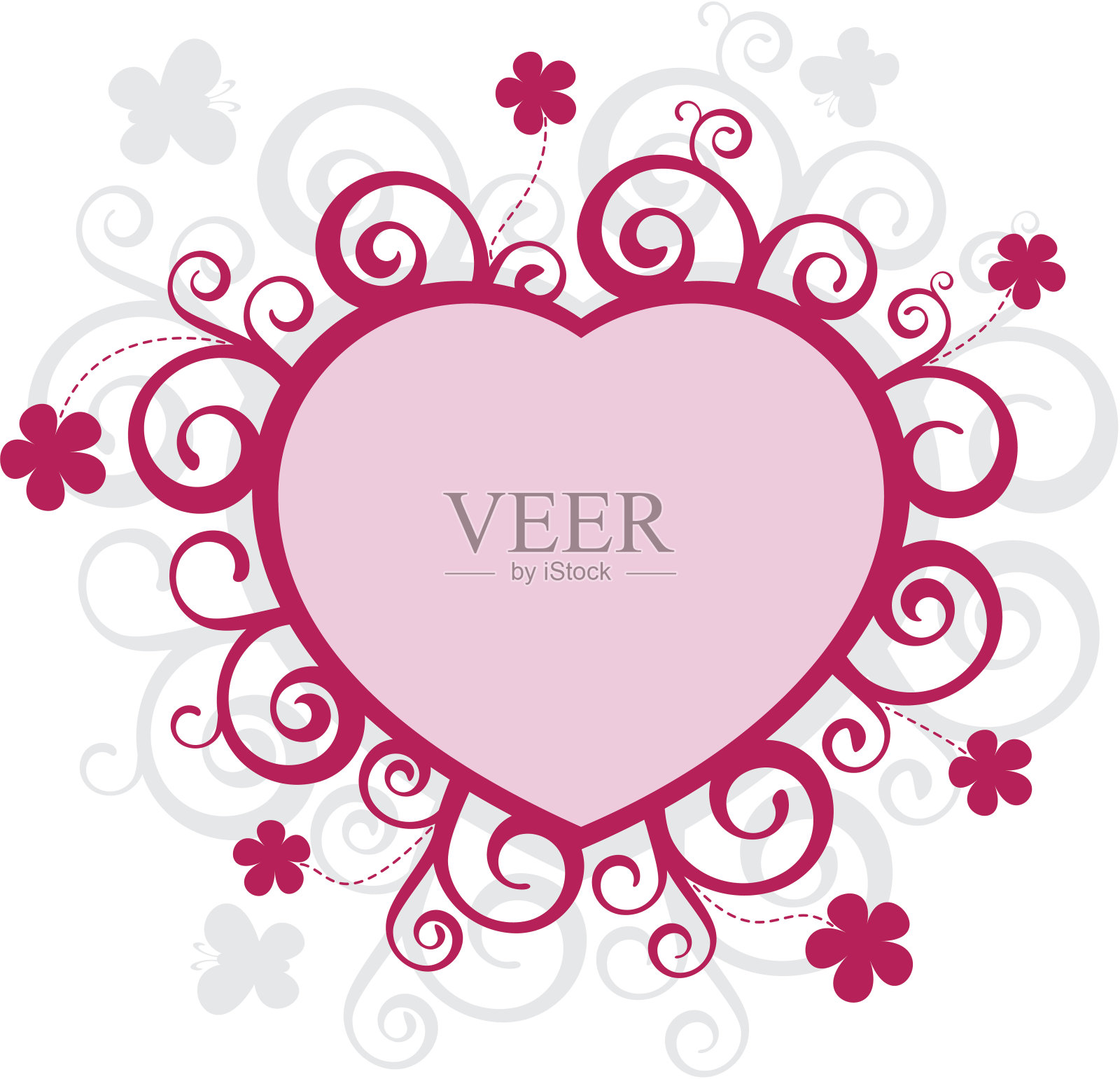 心形花架插画图片素材