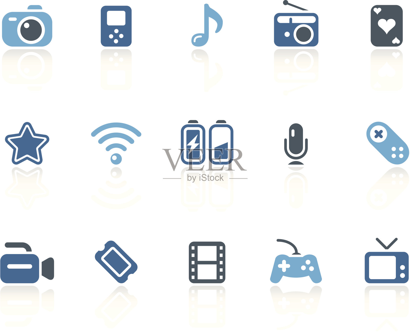 媒体+娱乐图标/钴系列图标素材