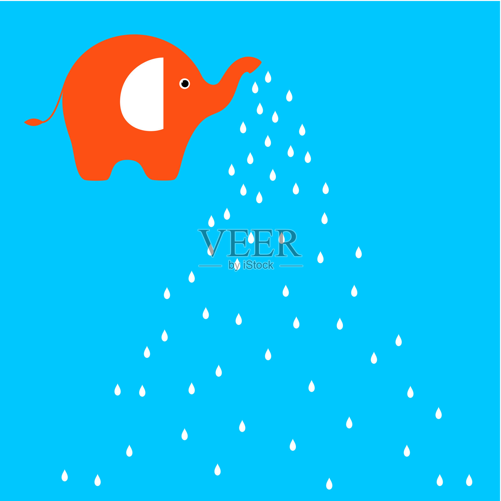 蓝色背景下的玩具特写镜头插画图片素材