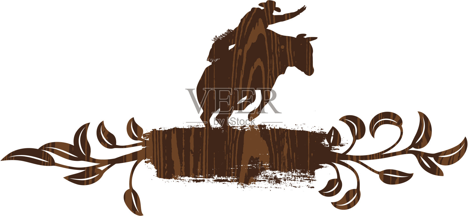 西方牛骑士插画图片素材