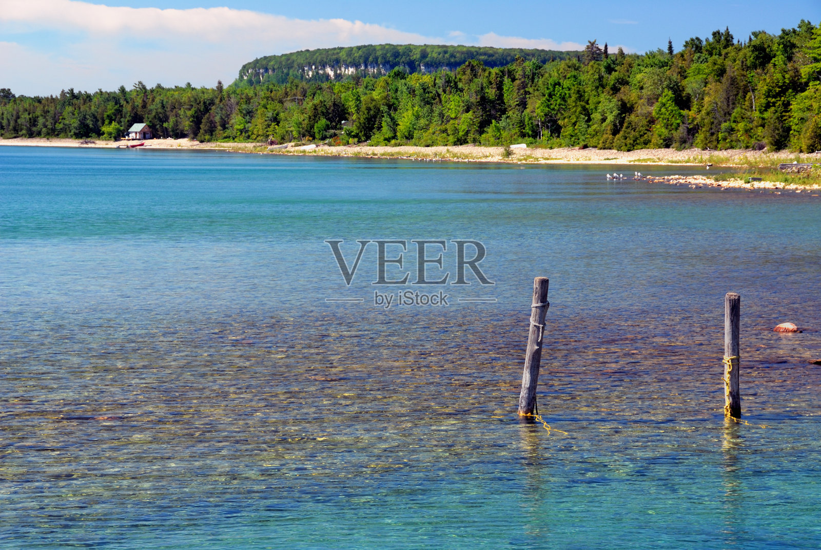 布鲁斯半岛的休伦湖和乔治亚湾照片摄影图片