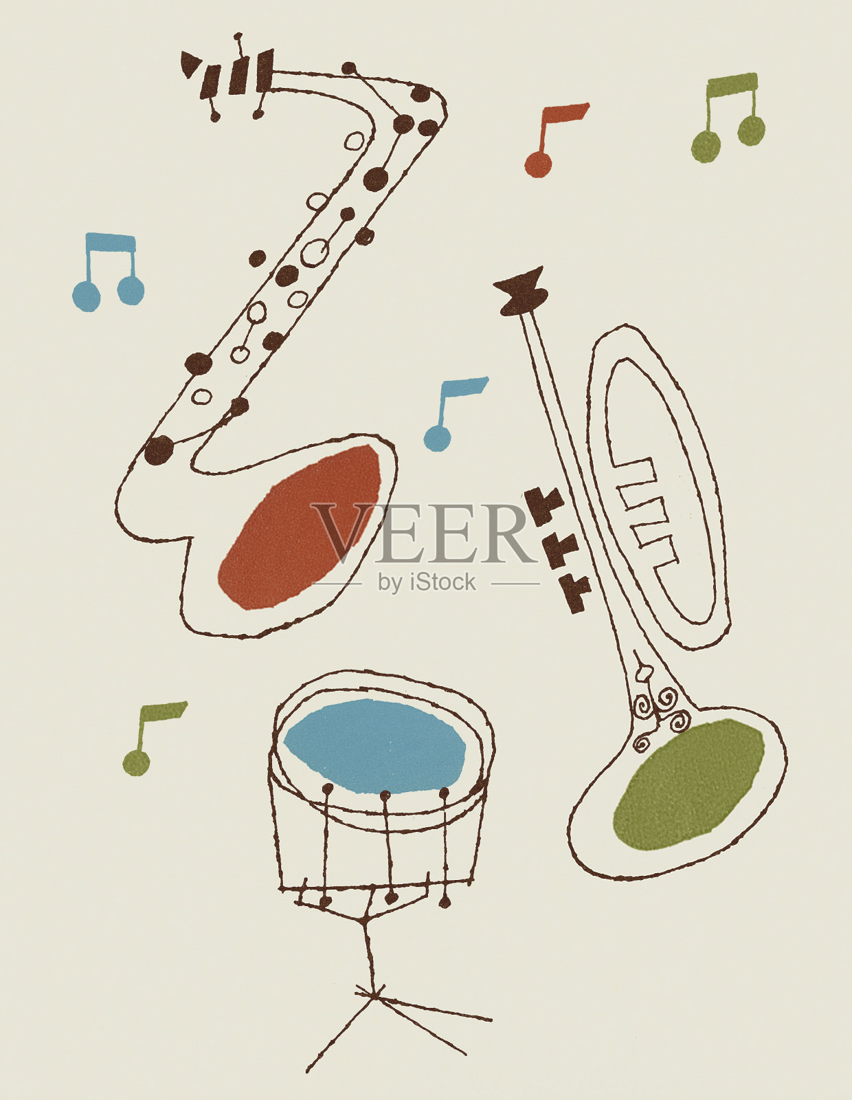 乐器插画图片素材