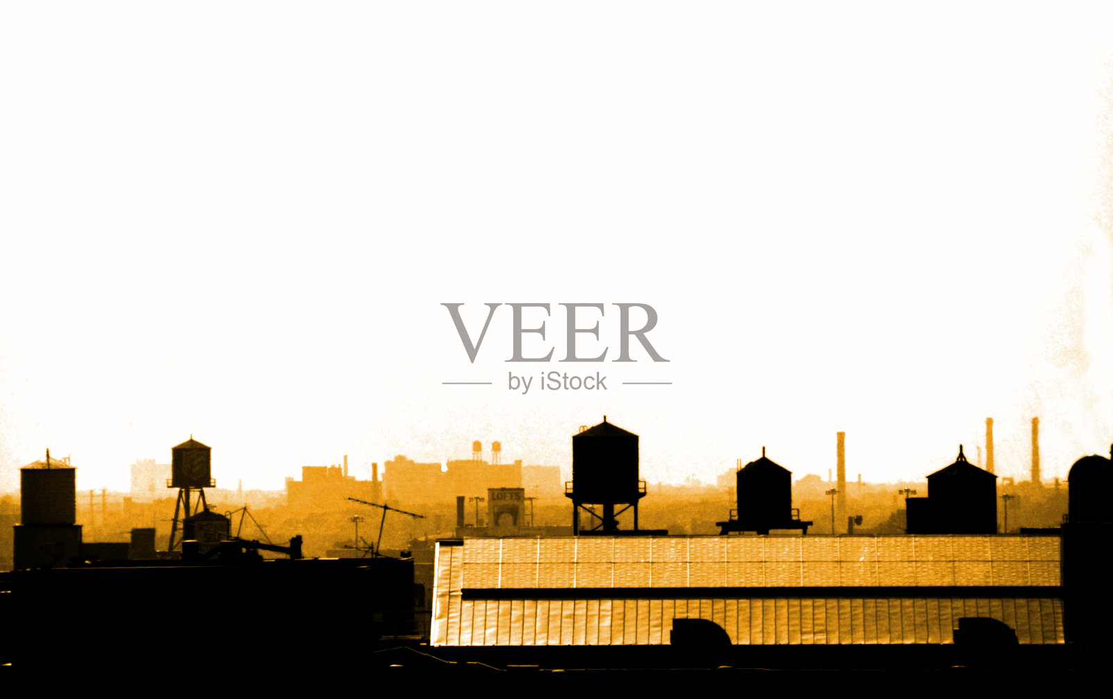 屋顶水箱-芝加哥照片摄影图片