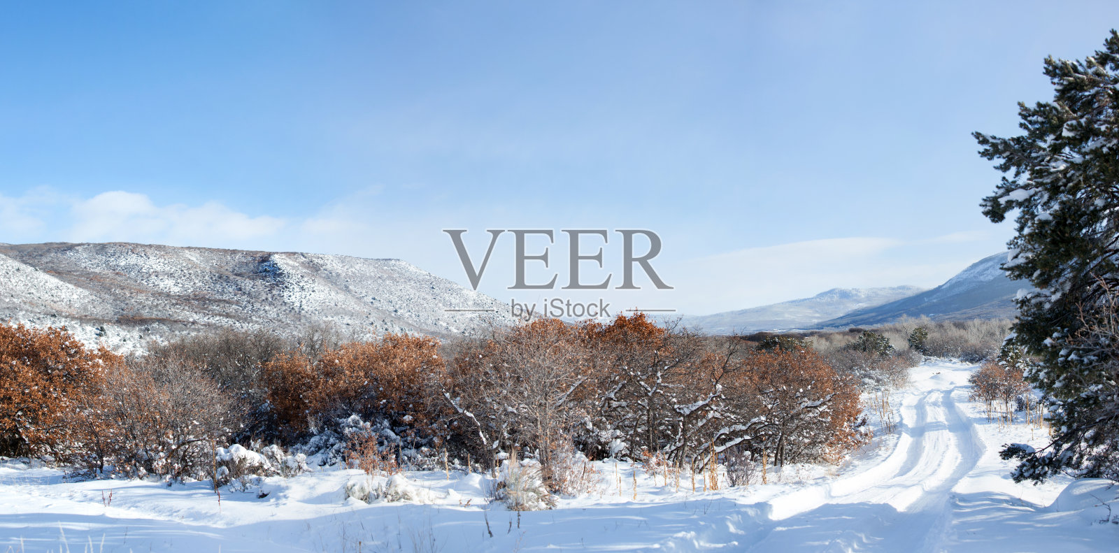 科罗拉多州格兰德梅萨冬季全景照片摄影图片