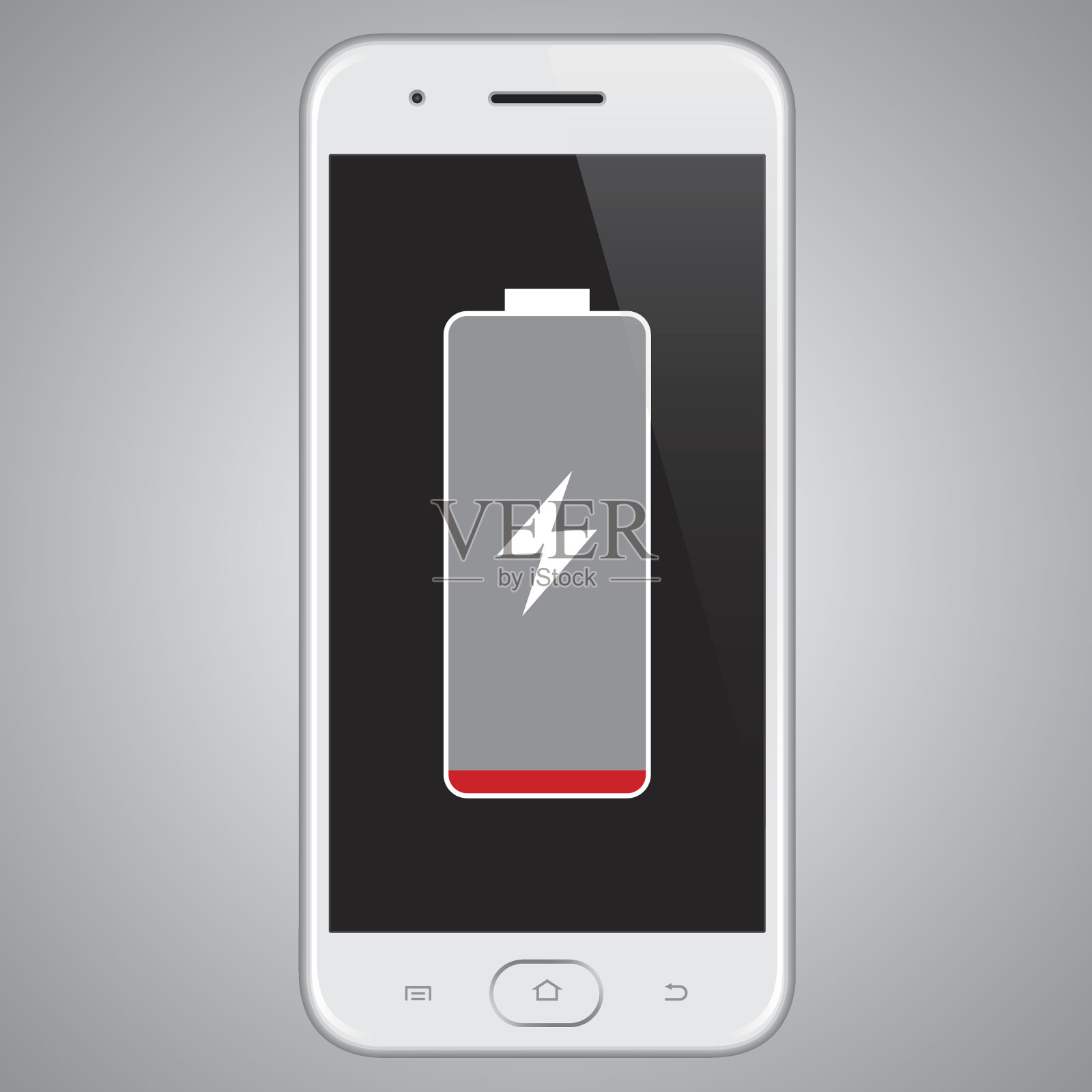 矢量智能手机电量不足设计元素图片