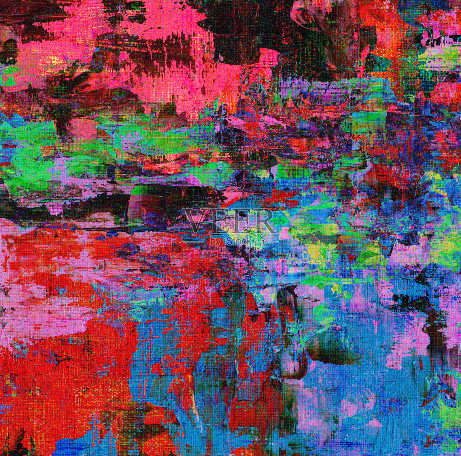 抽象的彩色画插画图片素材