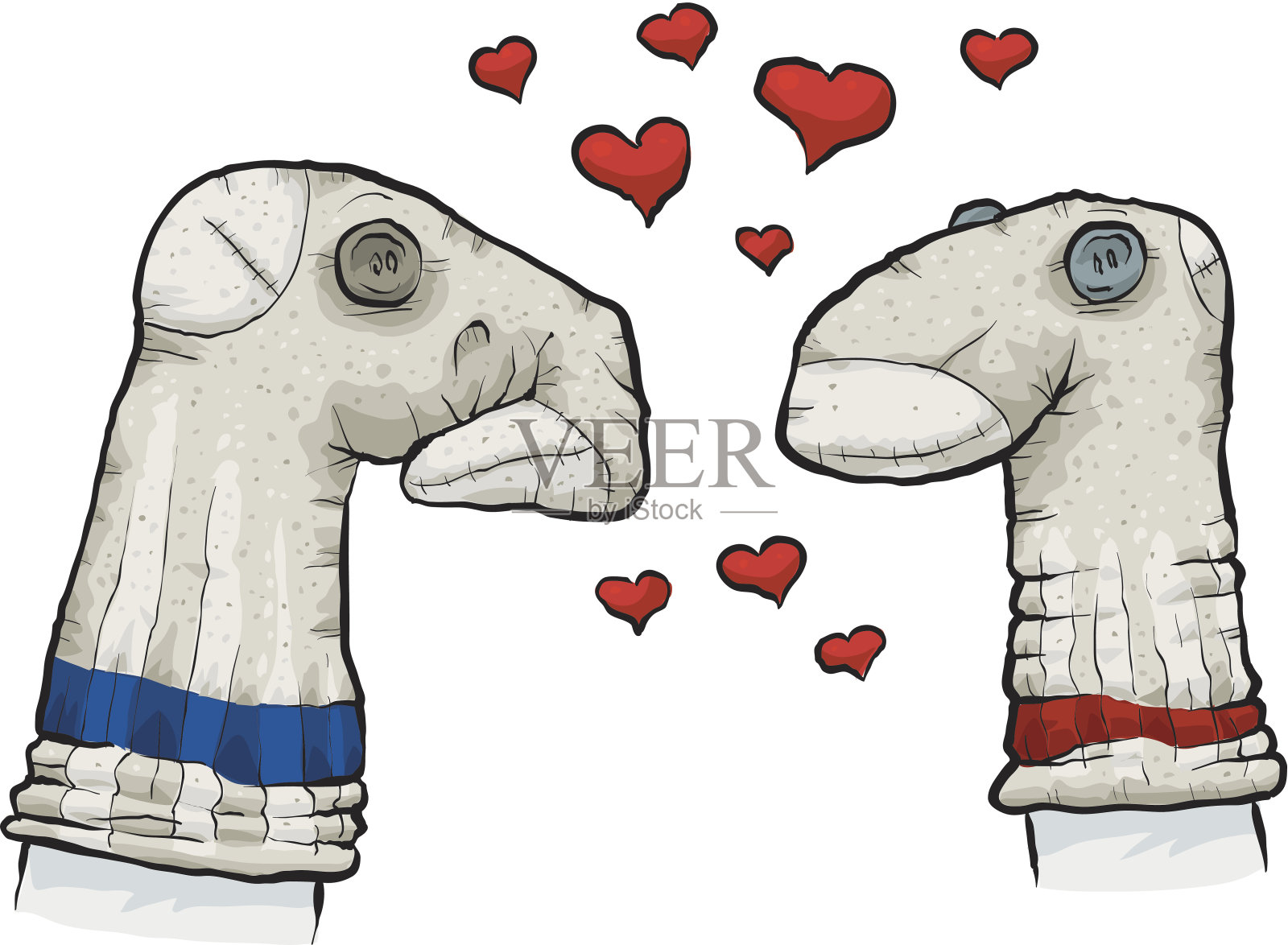 恋爱中的马甲插画图片素材