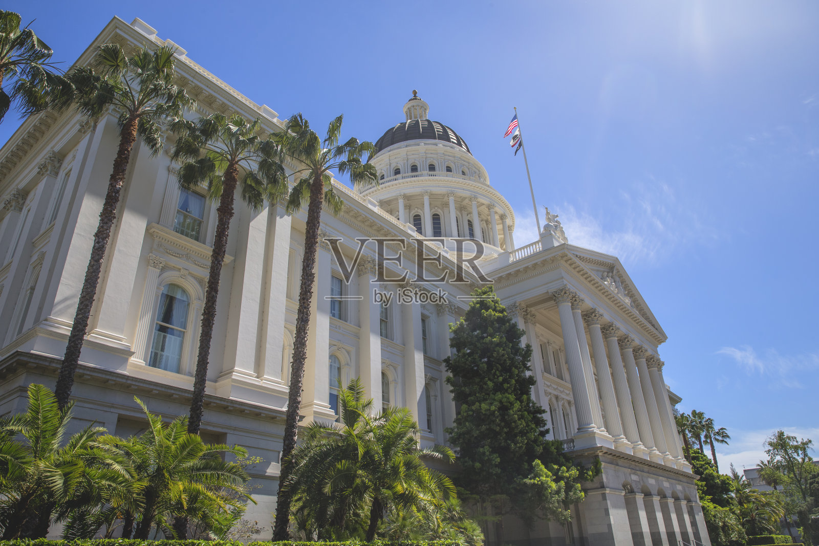 位于美国加州萨克拉门托的加州国会大厦照片摄影图片