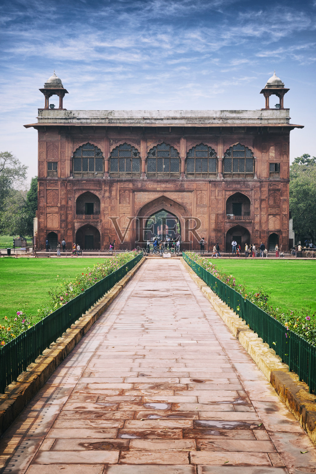 印度德里红堡的Naubat Khana照片摄影图片