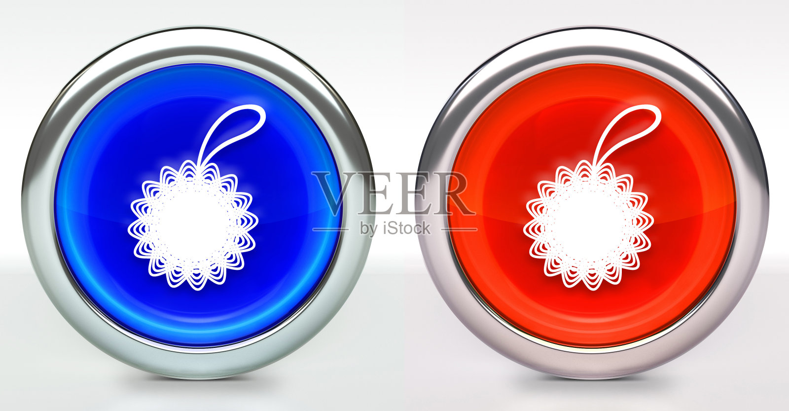 浴缸海绵图标按钮与金属边缘照片摄影图片