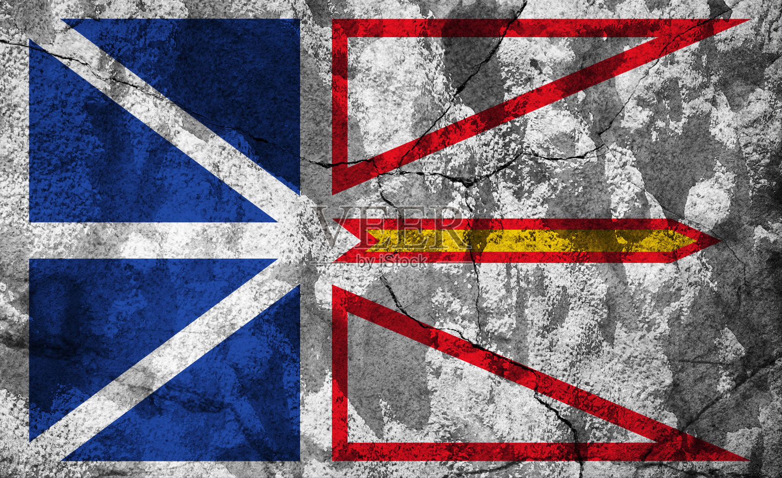 纽芬兰和拉布拉多旗帜照片摄影图片