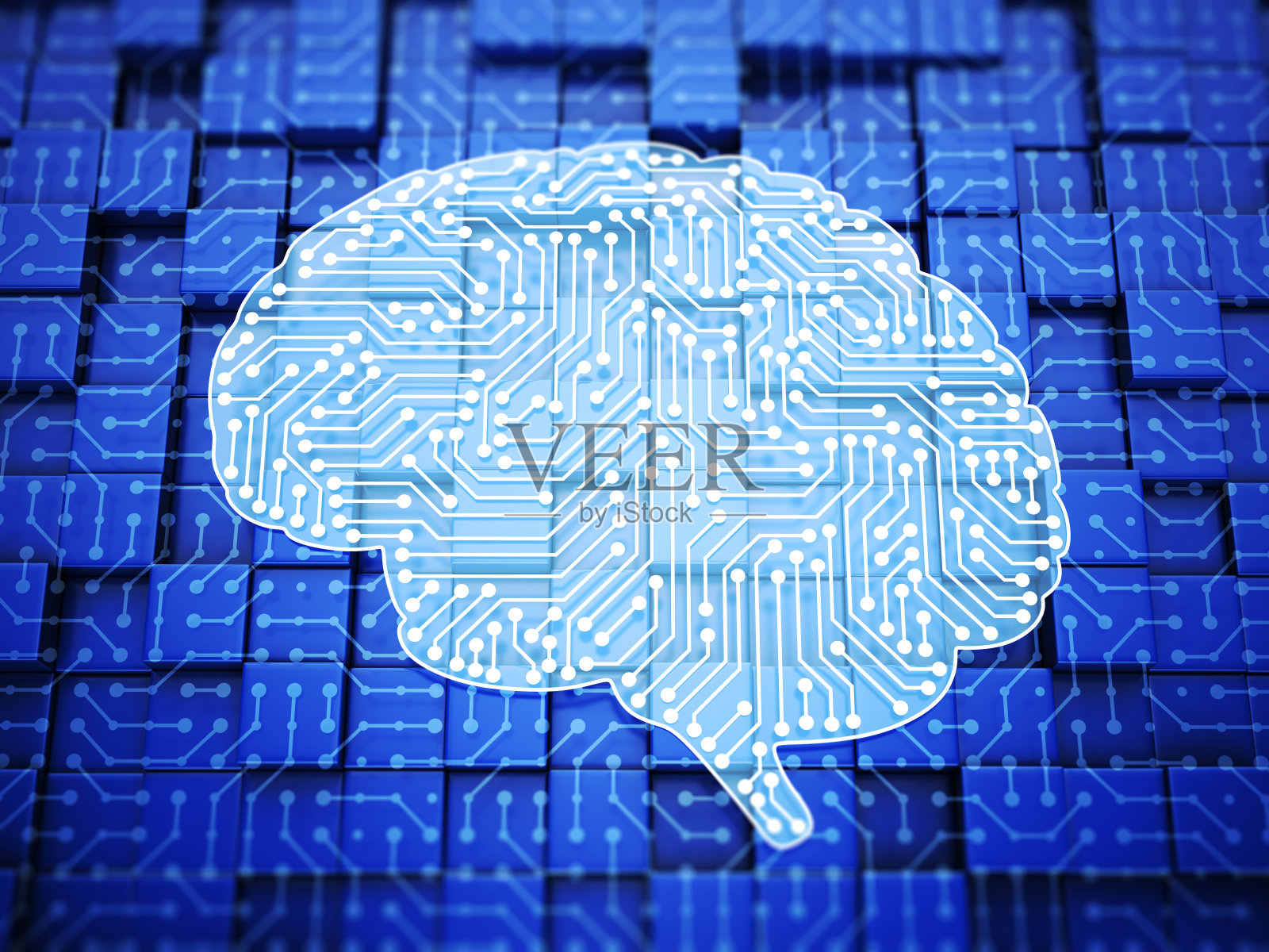 人类大脑的技术照片摄影图片