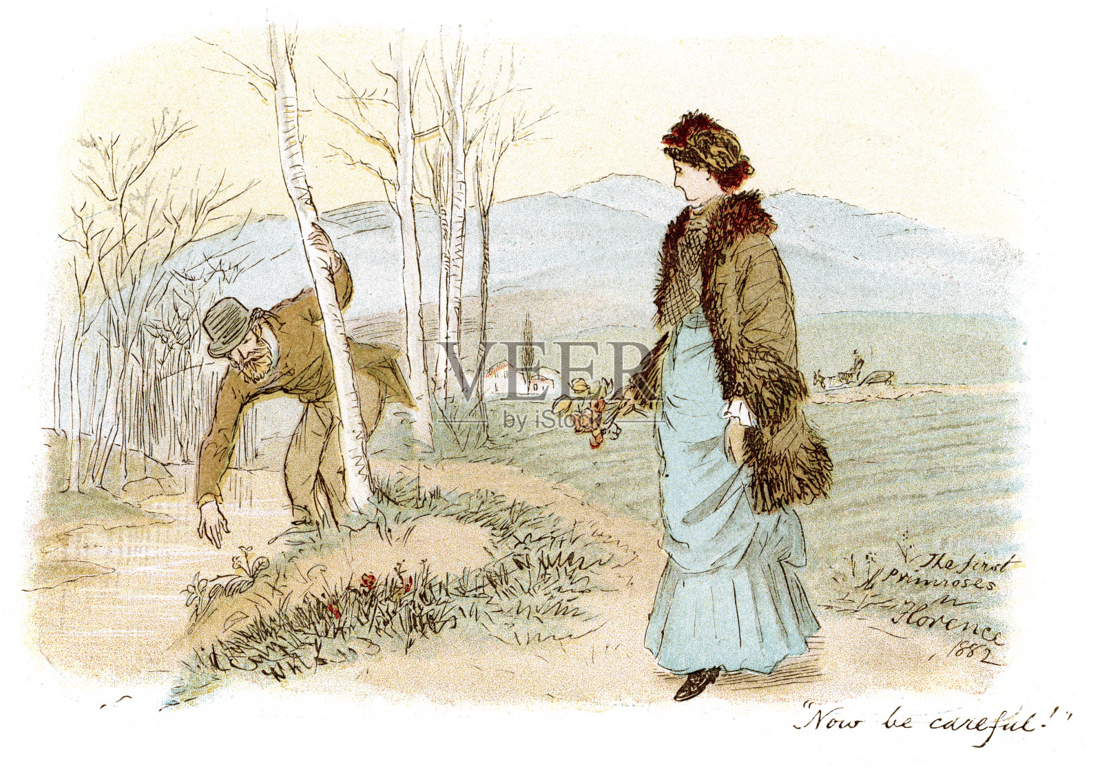 挑选樱草插画图片素材