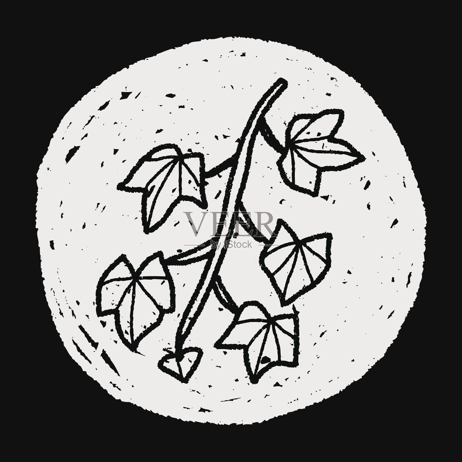 植物涂鸦设计元素图片