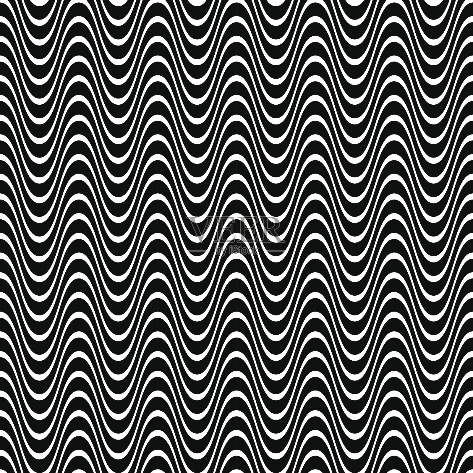 无缝矢量模式与波。插画图片素材