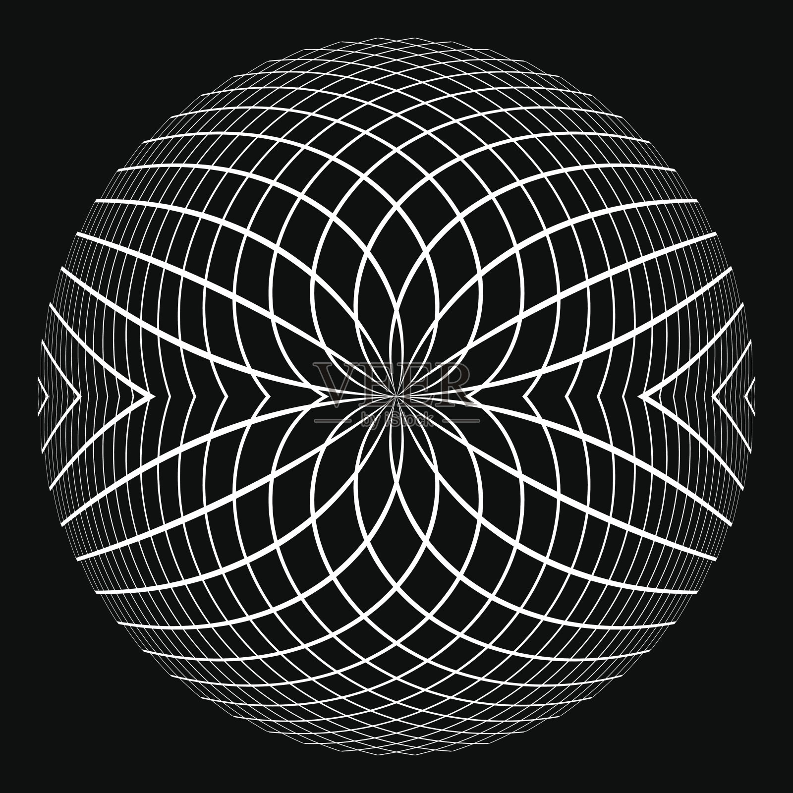 抽象圆球面设计元素。插画图片素材