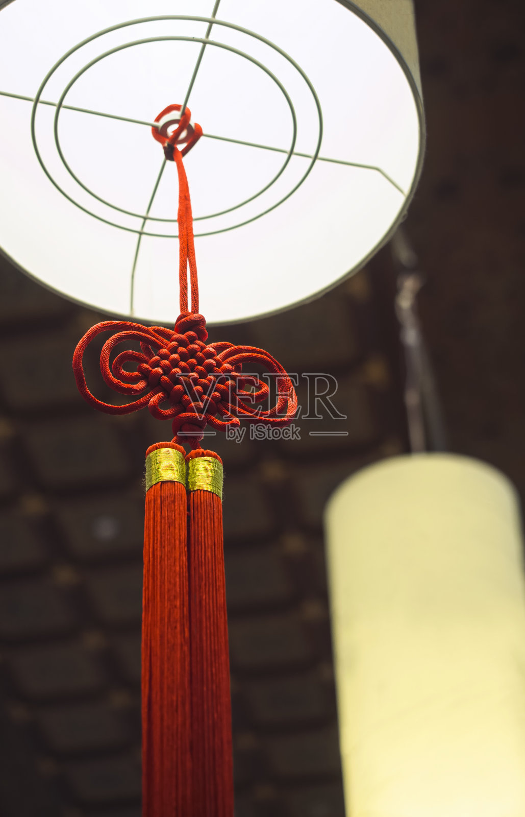 庙里的中国灯笼装饰照片摄影图片