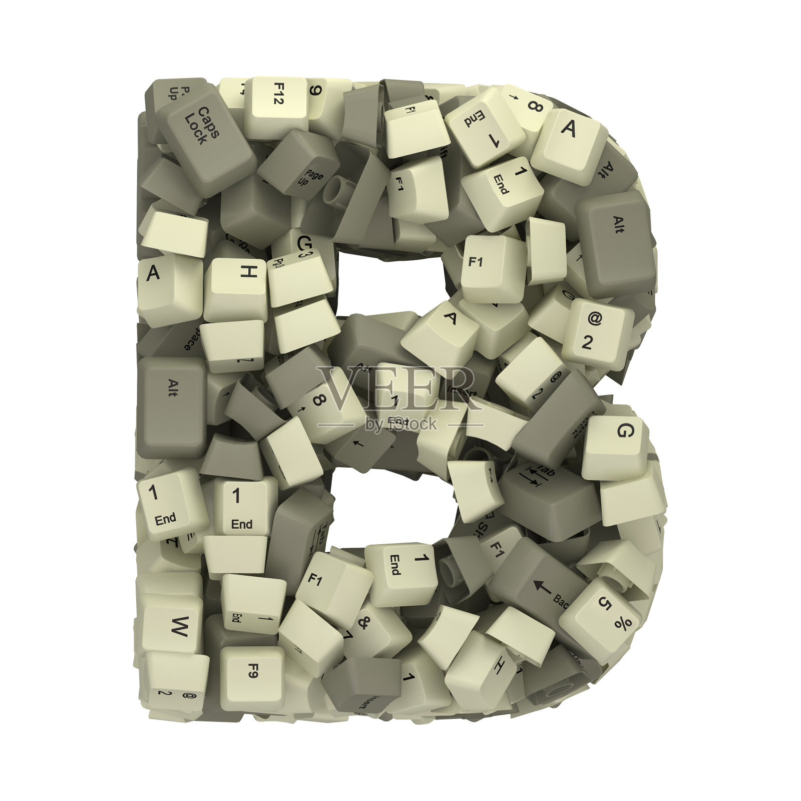 白色PC键盘按钮字体。照片摄影图片