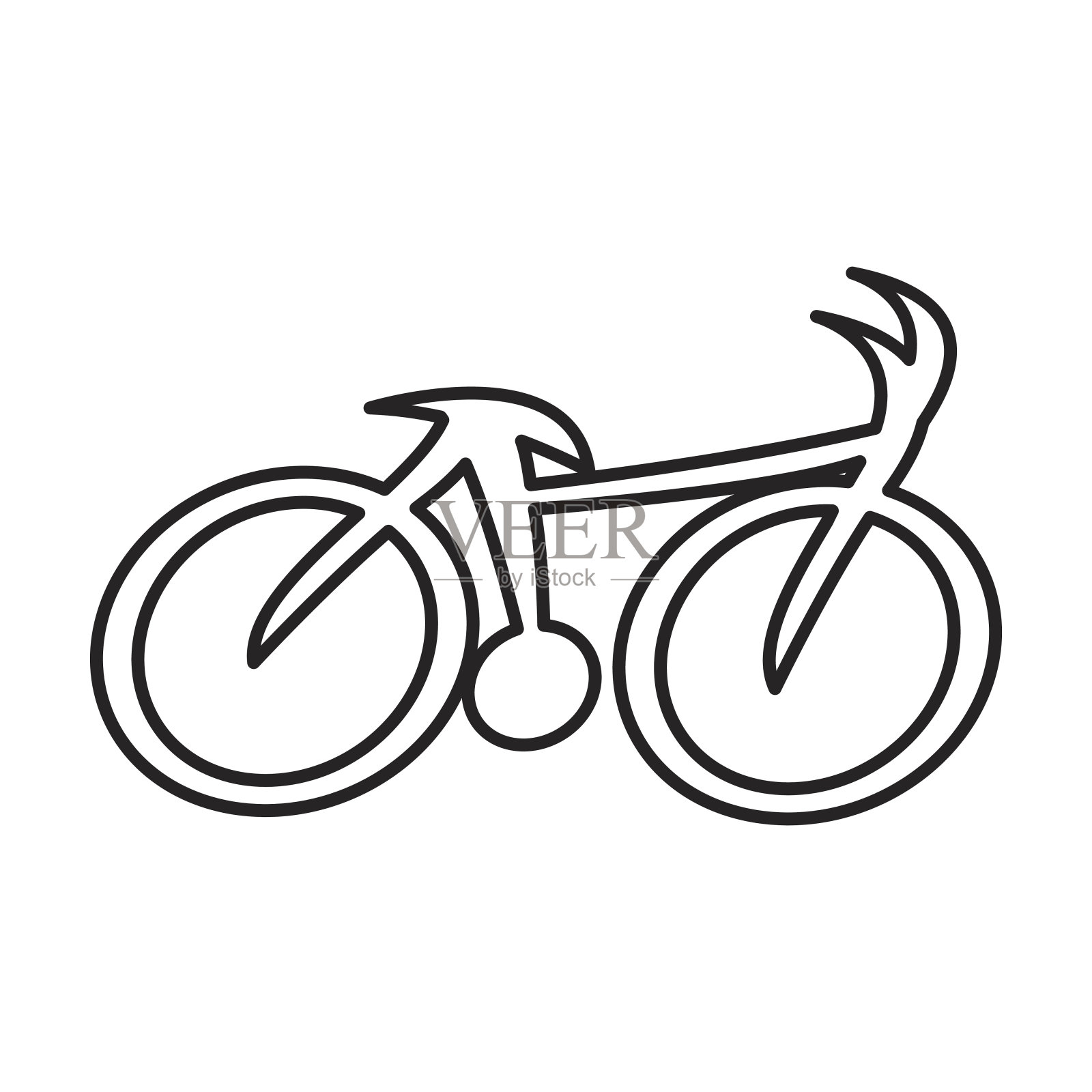 自行车运动剪影图标图标素材