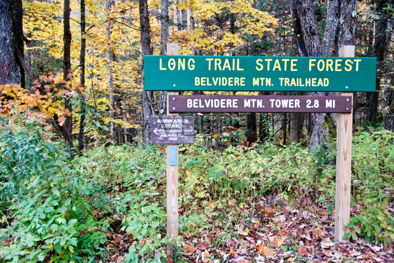 贝尔维德尔山路标照片摄影图片
