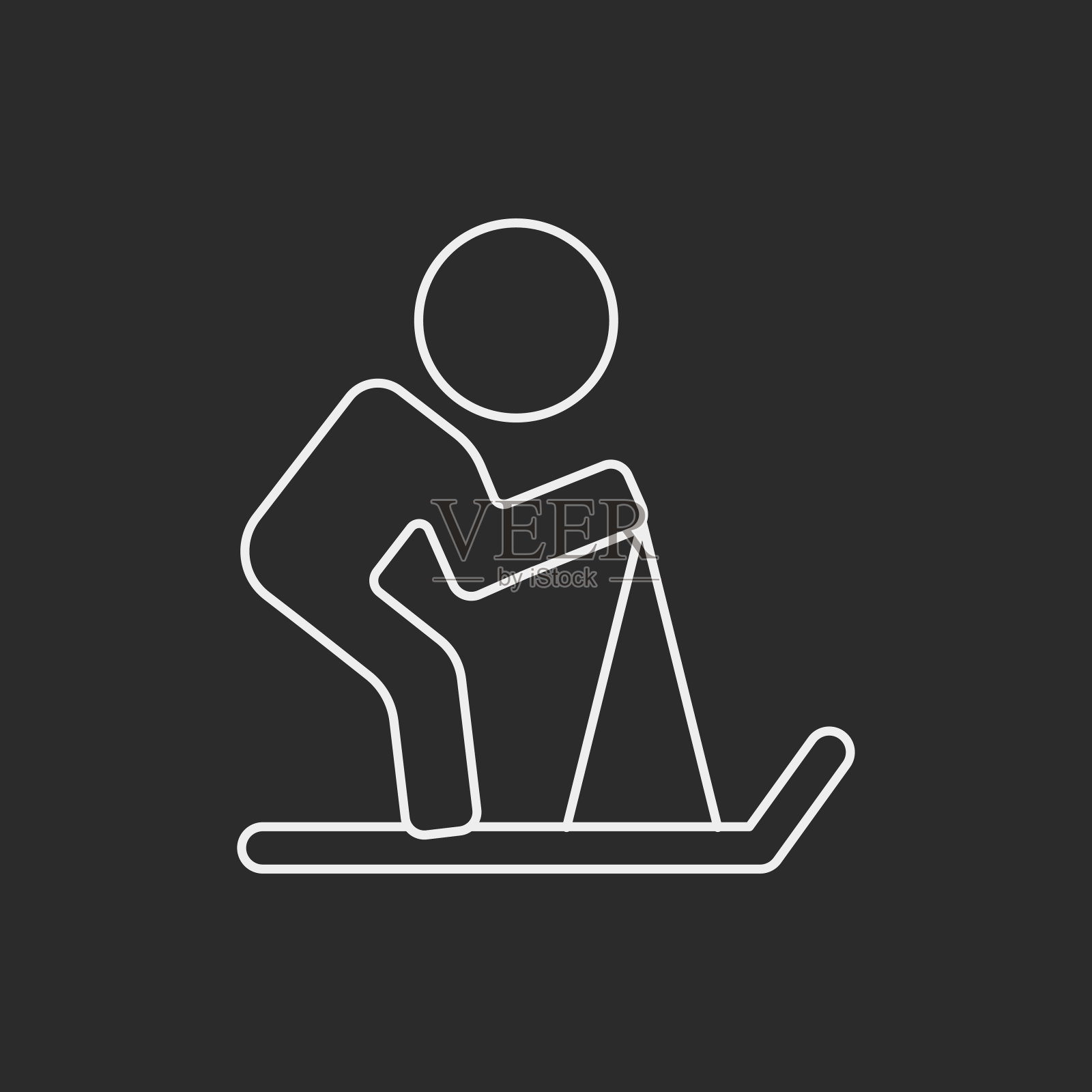 滑雪行图标插画图片素材