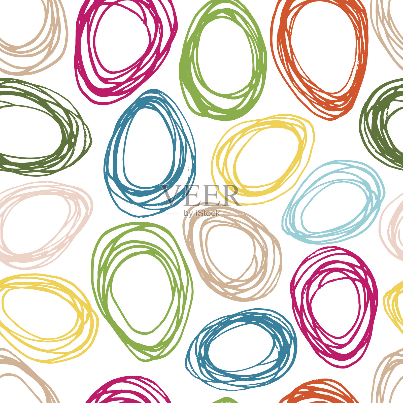 装饰用蛋无缝图案插画图片素材