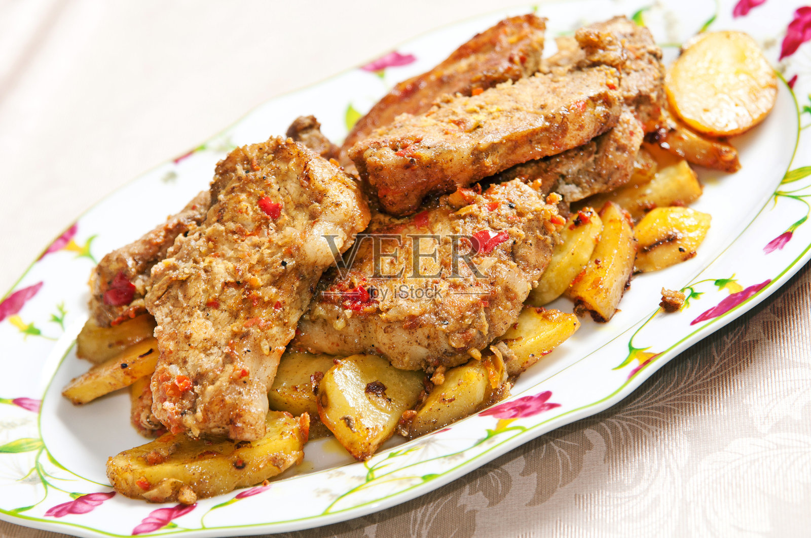 土豆里脊肉照片摄影图片