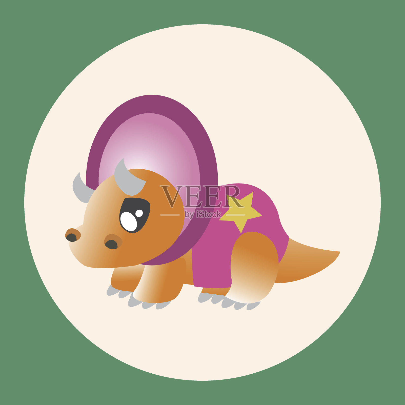 卡通恐龙主题元素向量，eps设计元素图片