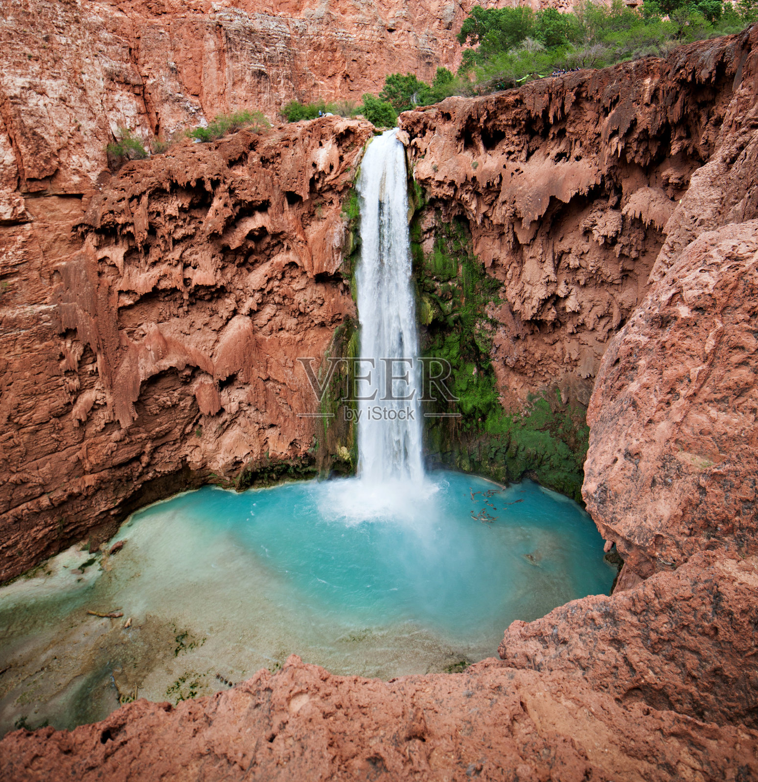 哈瓦苏派瀑布照片摄影图片